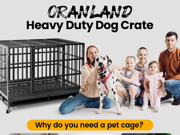 Oranland 48 inch Heavy Duty Indestructible Dog Crate,2025