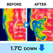 Reduce skin temperature by 1.7 degree Celsius