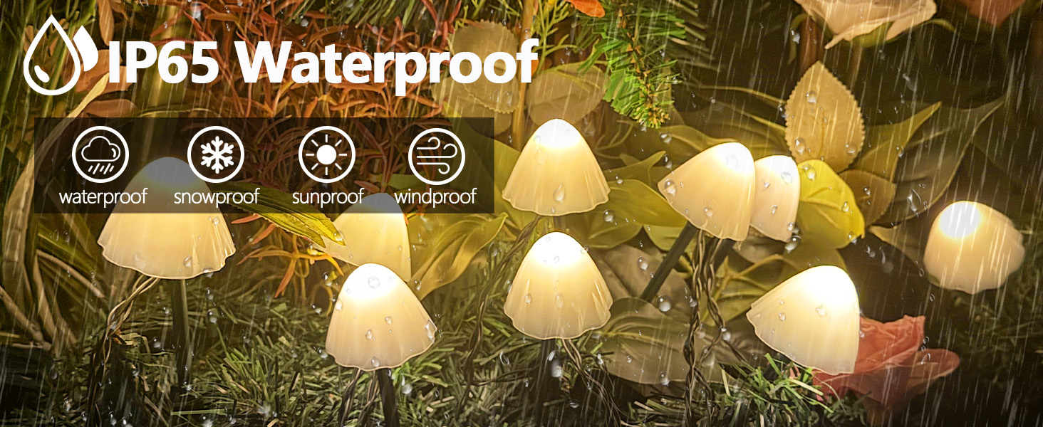 mushroom sloar lights