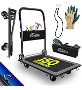 Tronitechnik Transportwagen Paketwagen Plattformwagen klappbar mit Lenkrollen 150kg Tragkraft mi...