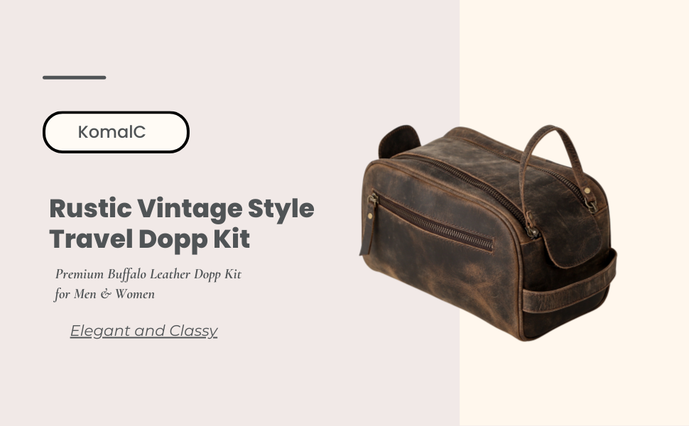 vintage leather dopp kit