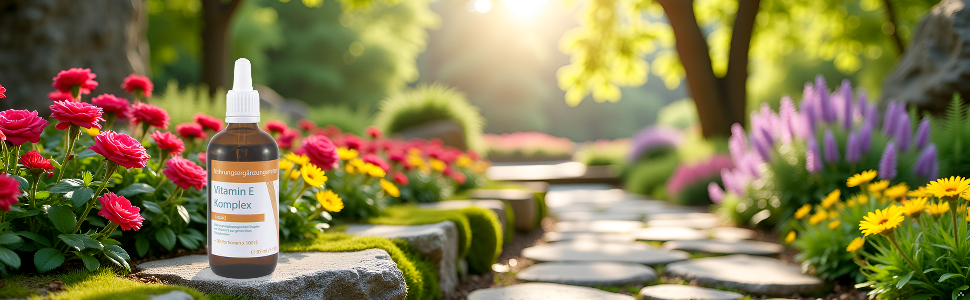 Mehrere Ansichten des Gartens oder der Außenanlagen mit bunten Blumen und viel Grün. Marketingfotos, die helle Blumenarrangements und natürliche Landschaftsgestaltung in sonnenbeschienenen Umgebungen zeigen.
