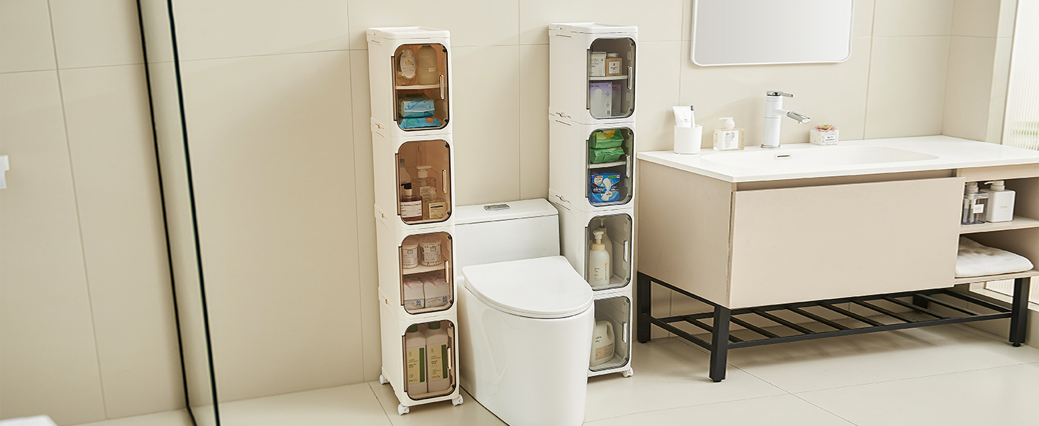 narrow bathroom storage cabinet