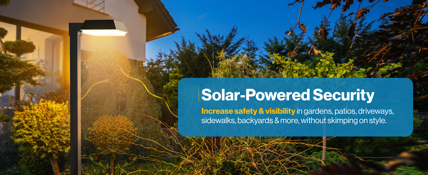 Solar powered security -Increase safety and visibilty