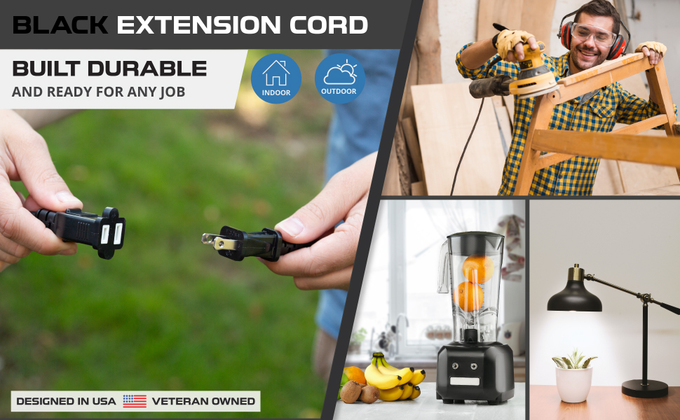 Iron 25 Ft Water Resistant 16/2 Outdoor Extension