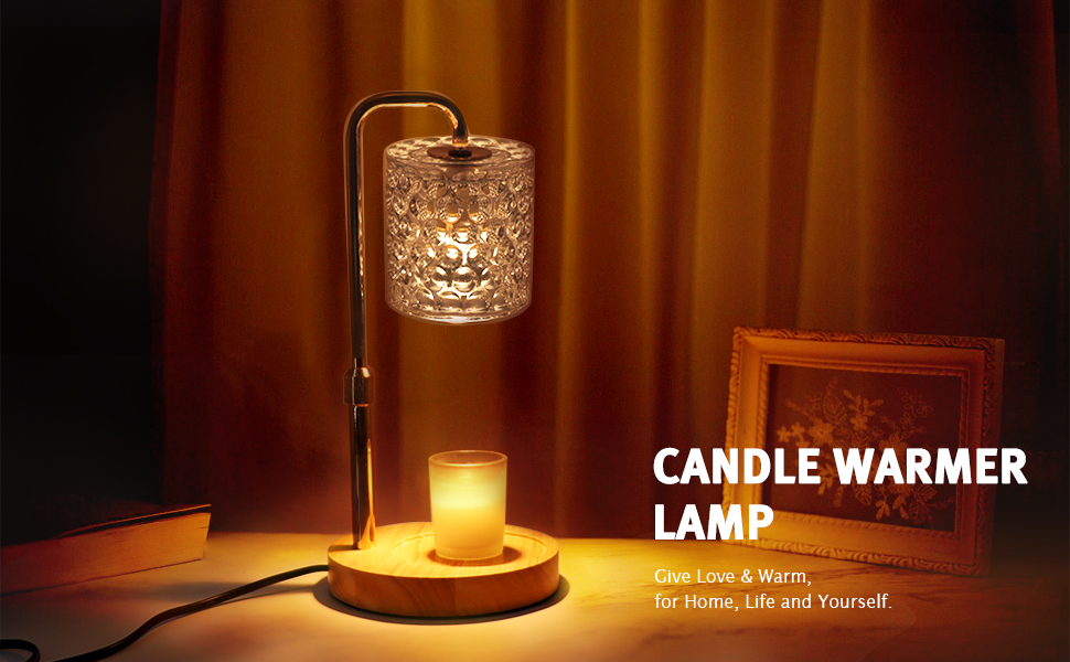 Candle Warmer Lamp, Candle Lamp Warmer with 2/4/8h Timer
