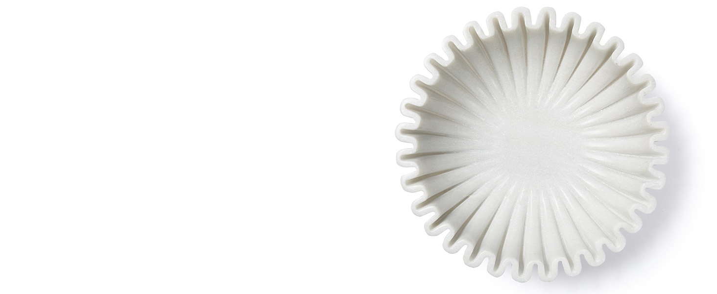 top down view of the marble decor bowl