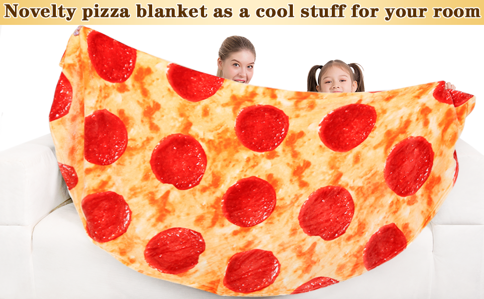mermaker Pepperoni Pizza Blanket 2.0 Double Sided 71 inch