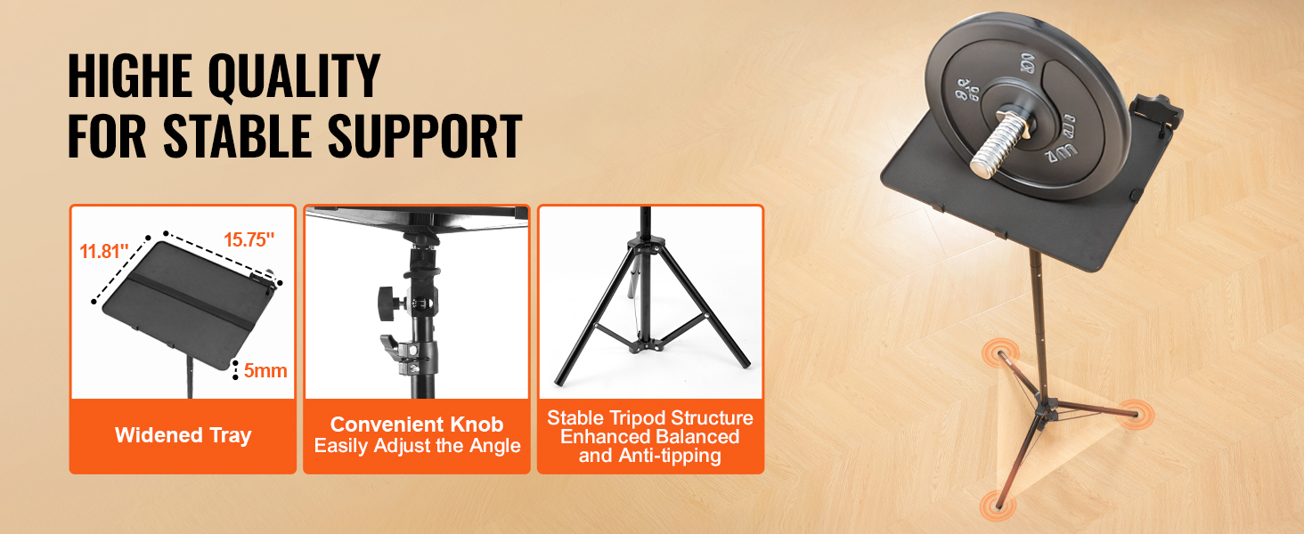 Adjustable Projector Stand Tripod with Gooseneck Phone Holder - Musical Instruments Review