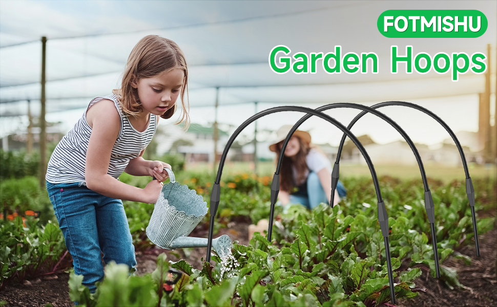FOTMISHU Garden Hoops for Raised Beds Row Cover, Greenhouse Hoops for Garden