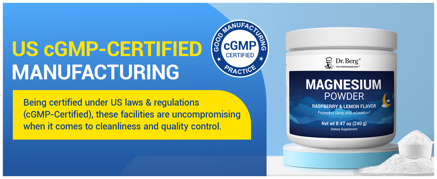 Dr. Berg Magnesium Powder Drink Premium A+ Content Mood Boost Stress Support Muscle Health