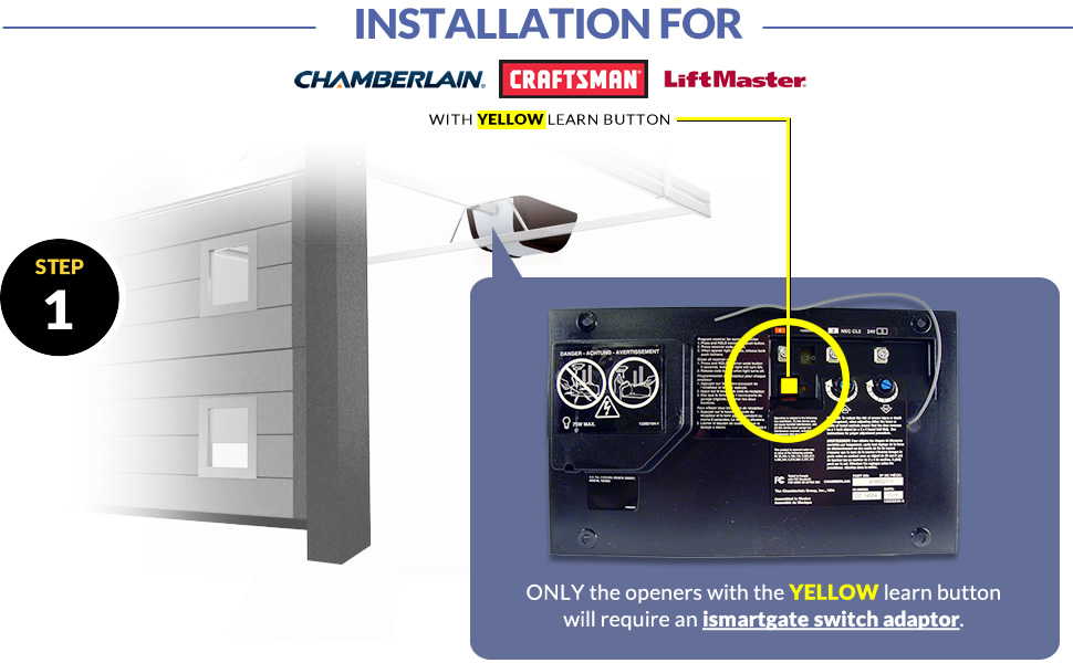 Installation for Chamberlaion, Craftsman & Liftmaster - step 01