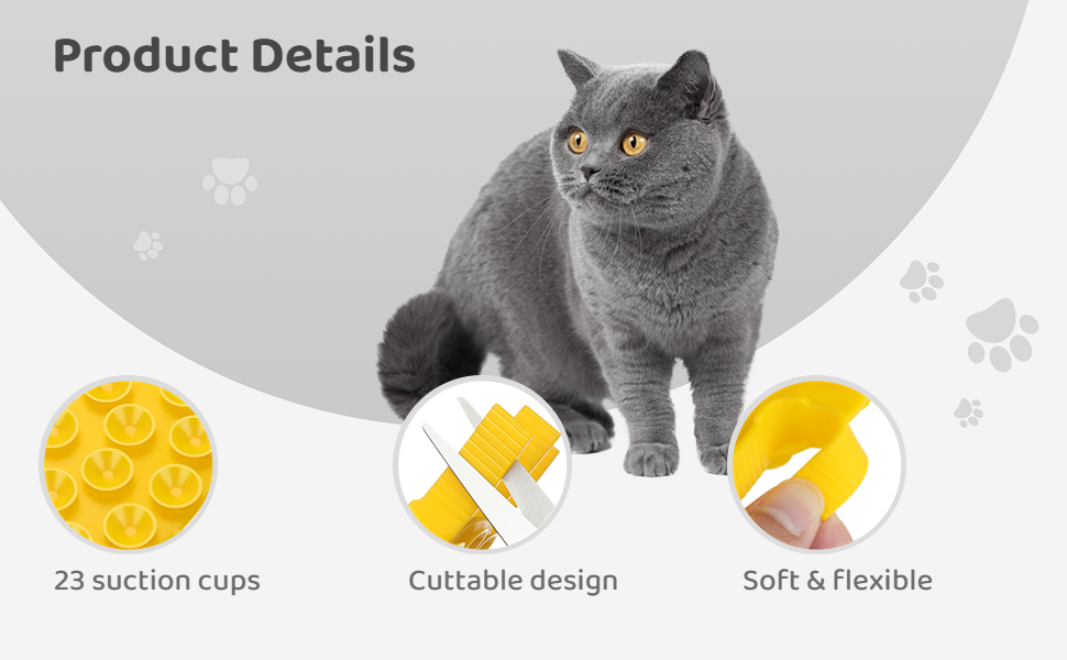 Biubiucat Slow Feeder Cat Bowl Insert Silicone, Slows