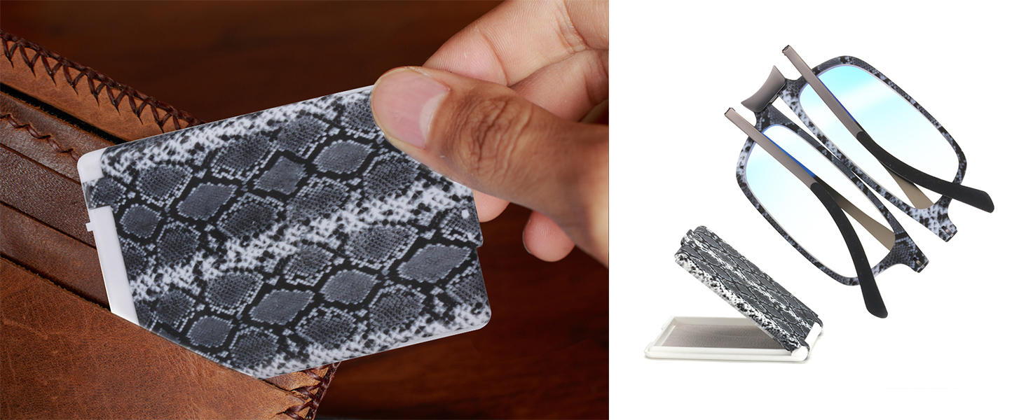 Missfive Modern Folding Reading Glasses For Women Men Blue