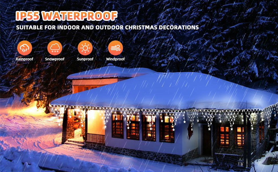 Christmas Net Lights,13.5ft 196 LED Waterproof Outdoor Christmas Decorations,8 Modes LED Net