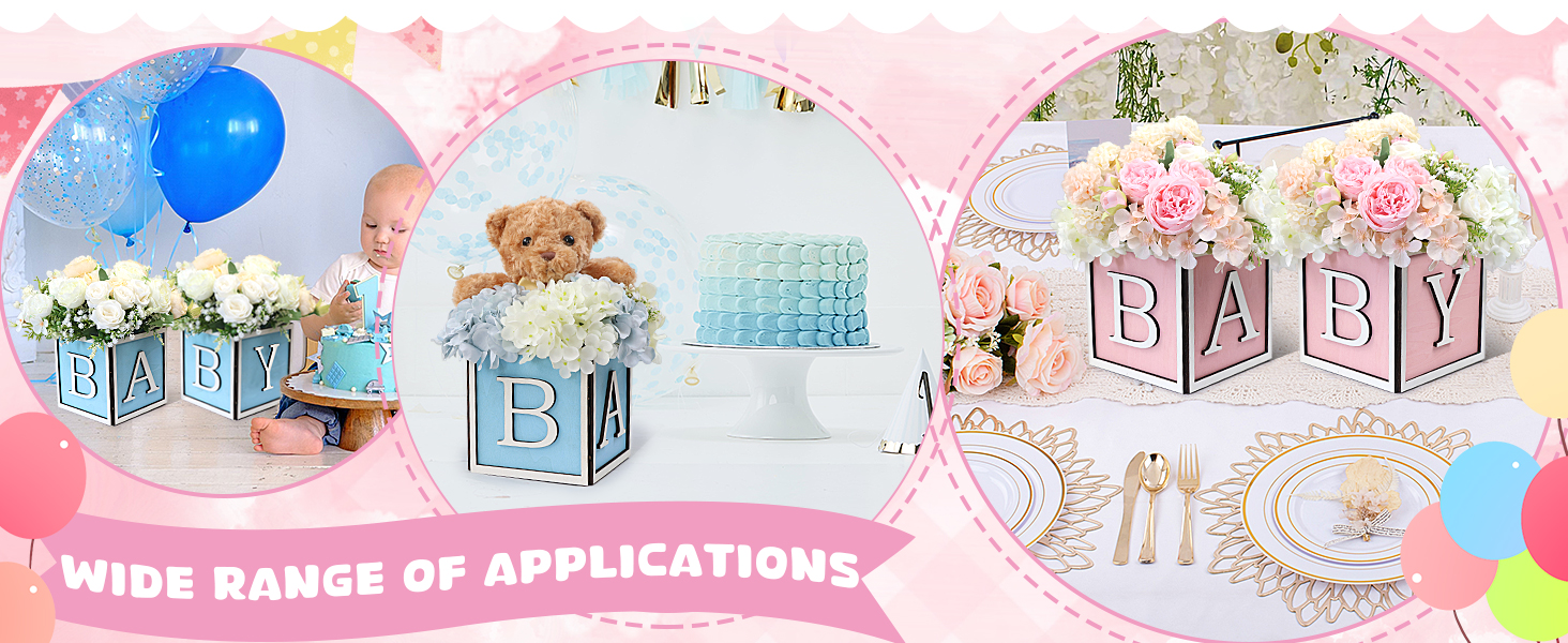 4 Set Baby Shower Centerpieces for Tables