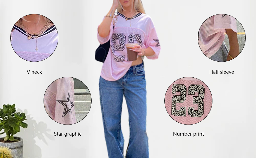 oversized y2k jersey t-shirt