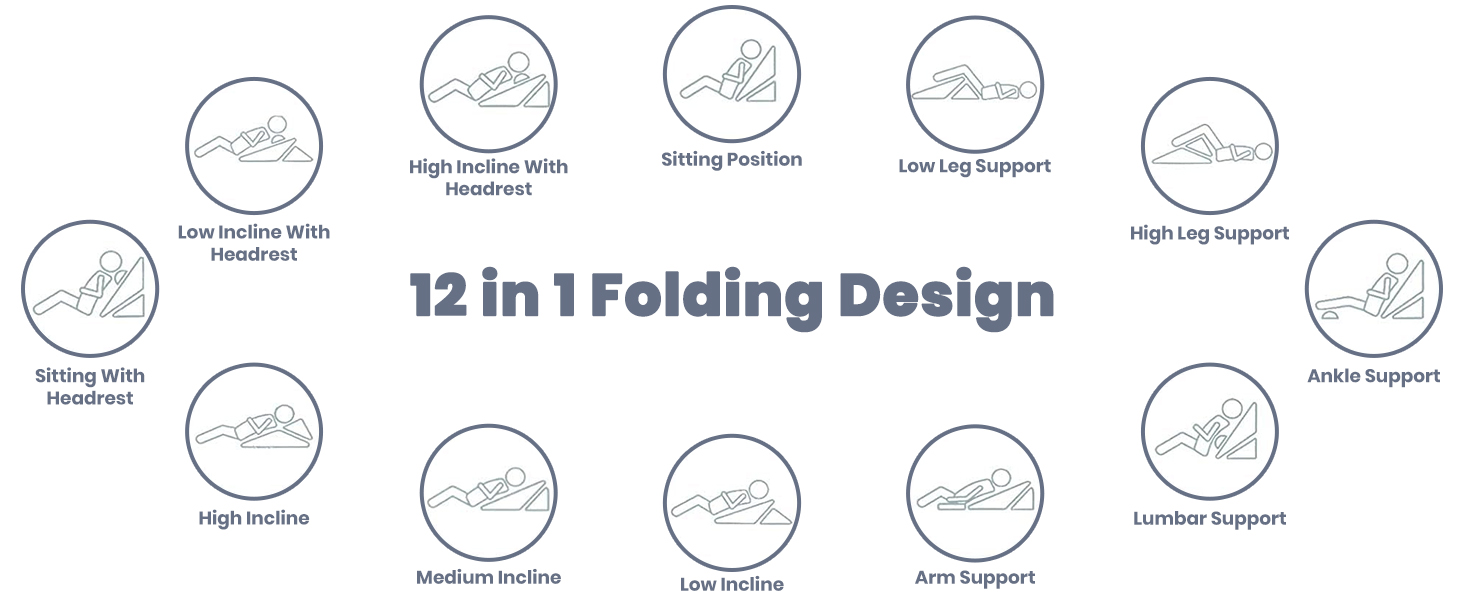 Grin Health Memory Foam Arthopedic Bed Wage Pillo Head Rest Adjustable Veg Cushion for Sleeping, Acid Reflux, Heartburn, GERD, Leg Support Pillo, Back Support, Pregnancy Pillow (Gray) Spn-jgsp memory foam orthopedic bed veg pillo head rest