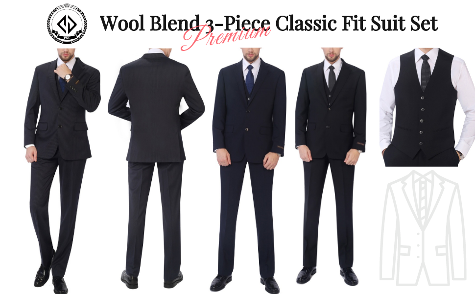 3 piece wool