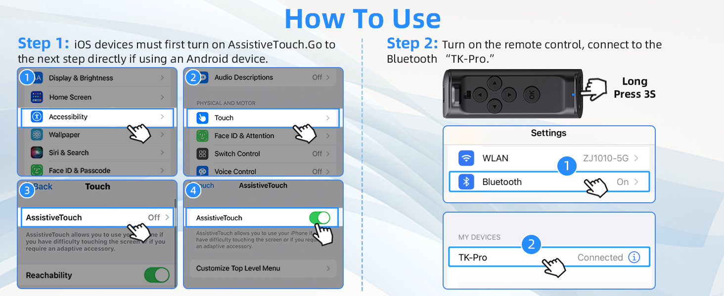 Scrolling Remote Control for TikTok Clicker Page Turner for