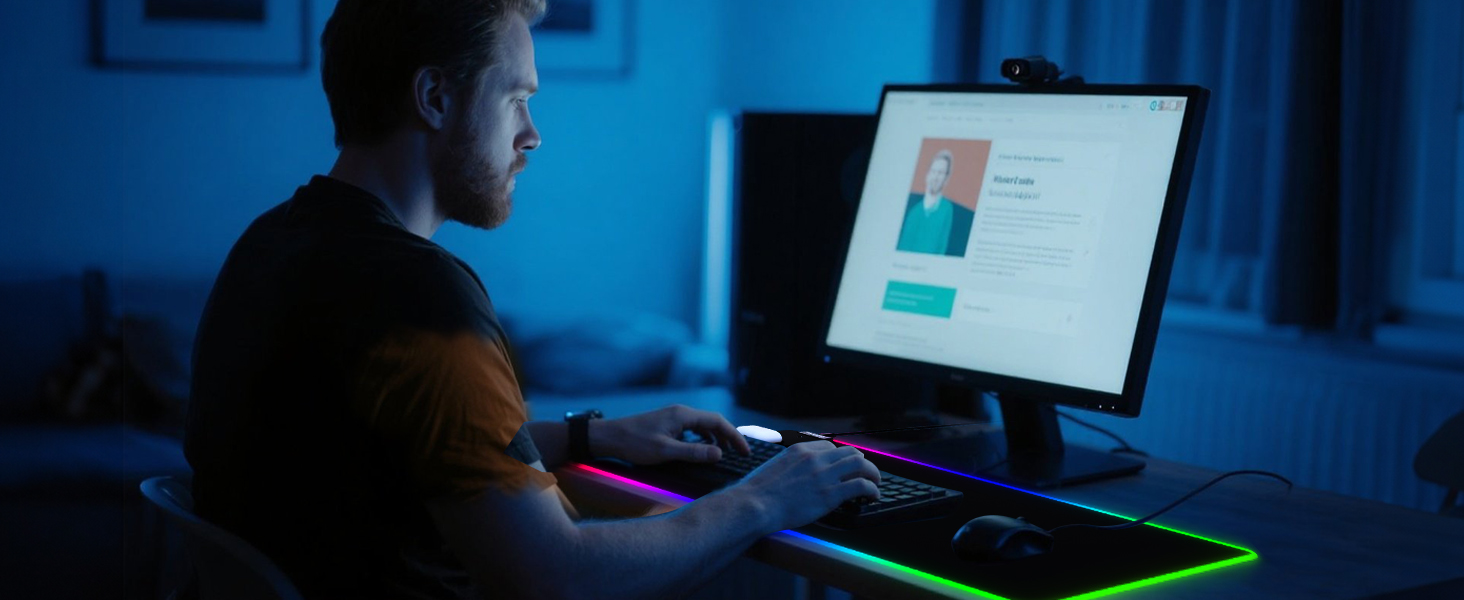 RGB gaming mouse pad
