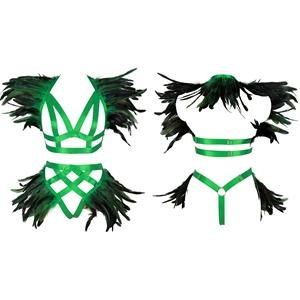 Harness Bra Set+Fruit green