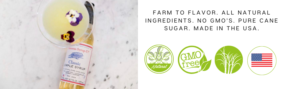 Amazon.com: Sonoma Syrup Co Classic Simple Syrup, 375ml ...
