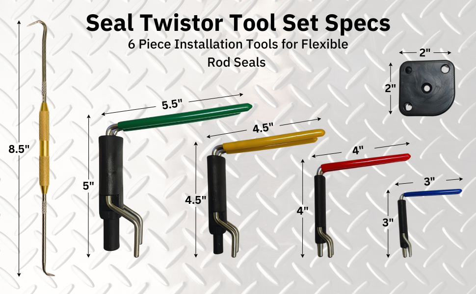 Hydraulic Seal Installation Tool Set 6 Piece Seal Twistor Tool