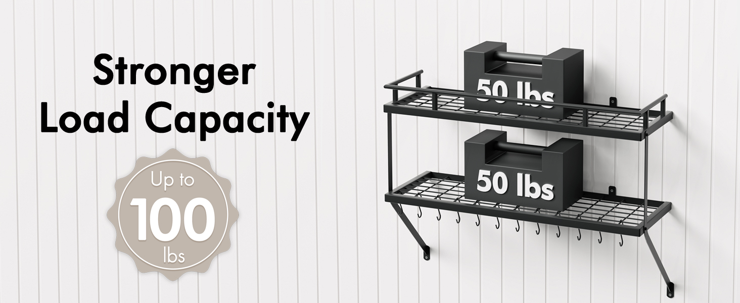 Stronger load capacity pot rack