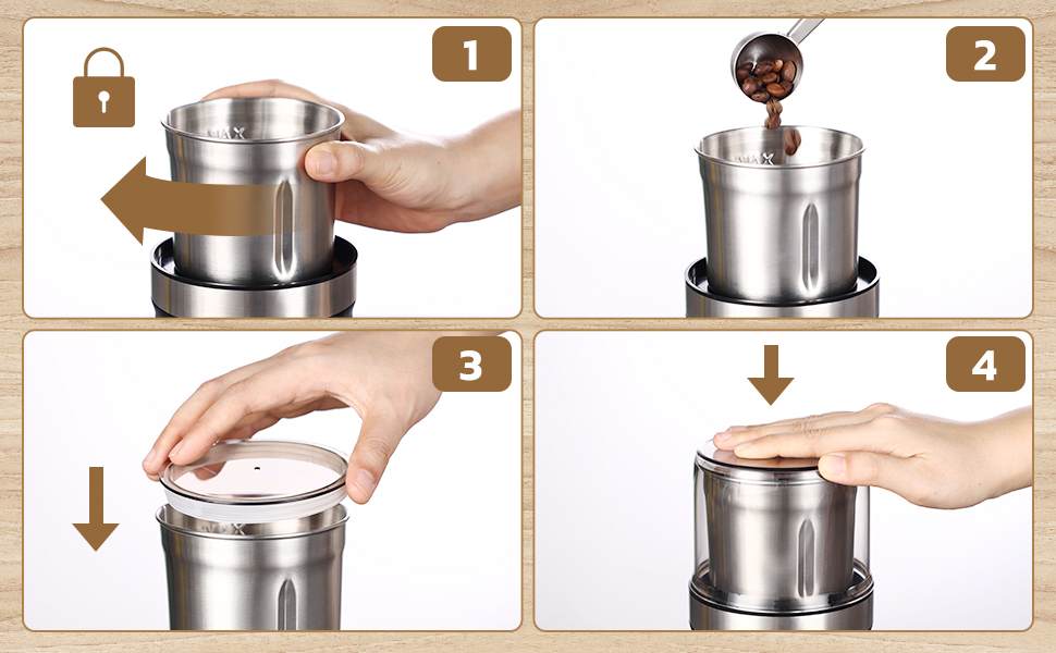 KYG Coffee Grinder Electric Grinder for Seeds, Nut, Pepper, Flax Seed