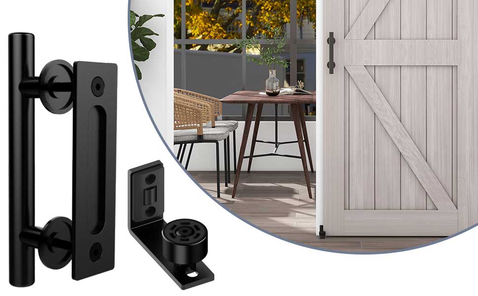 a door with a door lock and a door handle