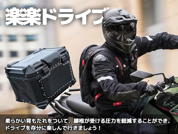 Amazon | TEMSONE アルミ合金製 バイク リアボックス トップ
