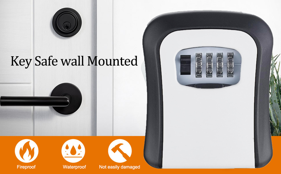 Manguogo Key Safe Wall Mounted,Waterproof Lock Box,Security Key Box
