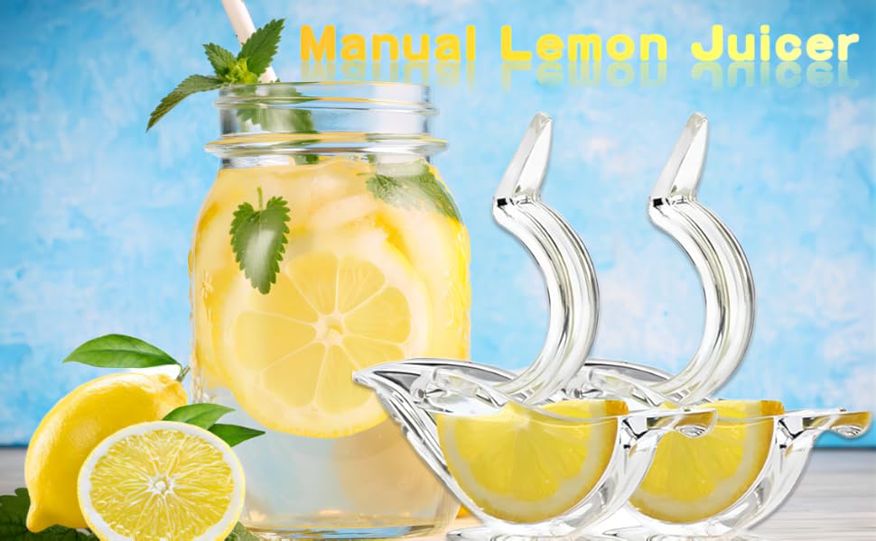 Manual Lemon Juicer, Acrylic Manual Lemon Slice Squeezer