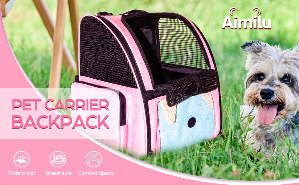 Aimilu Pet Carrier Backpack for Cats and Dogs, Puppies