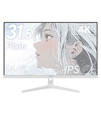 ディスプレイ・モニター本体 Pixio PX32U Wave White PX32U Wave 32-inch 4K 144Hz Gaming Monitor with Fast IPS and