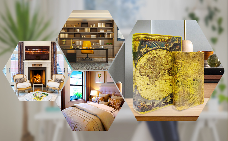 DROFELY Decorative Book Box Set of 2, Trinket Keepsake