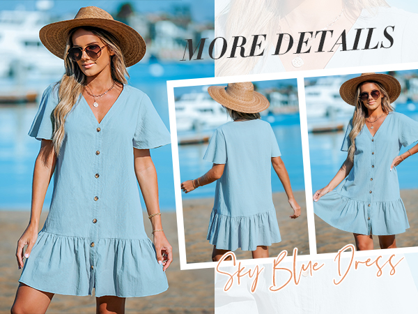 ラッシュガード VINAJ Boatneck Ruffle Princess Coverup BSA152 CUPSHE Women's V Neck Button Short Sleeve Flounce Beach