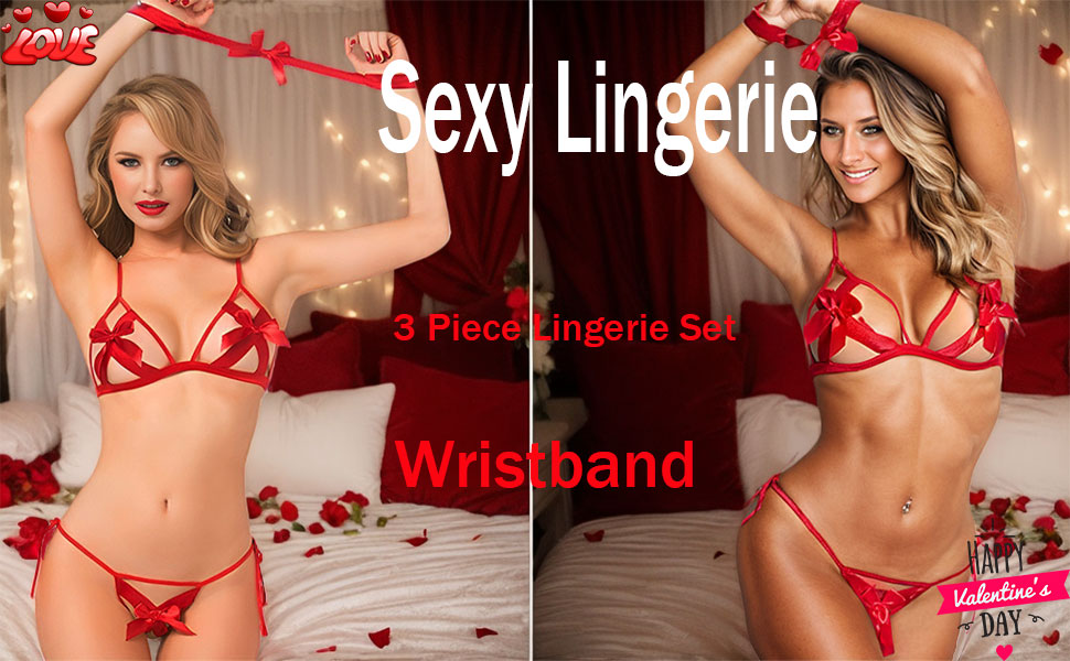 3 Piece Lingerie Set for Women