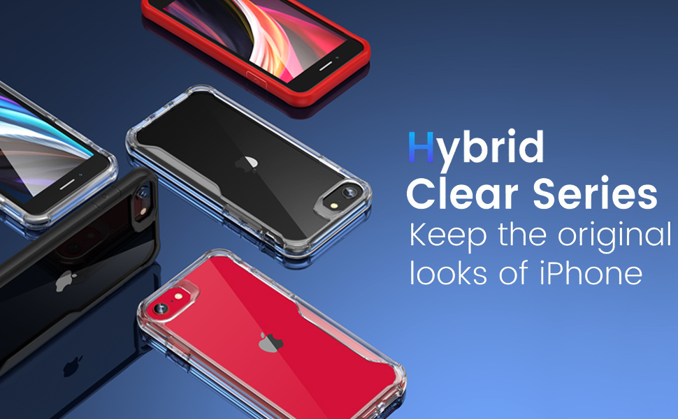 ORETECH Designed for iPhone SE 2022 Case Clear with [2 x Screen