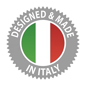 Tubo Capillare Flessibile PE Nero Claber 20m 1/4" (4-6mm) 24 Emblema circolare con testo «DESIGNED & MADE IN ITALY» che circonda i colori della Bandiera italiana al centro. Bordo grigio a dente di sega.