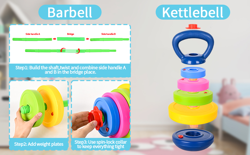 Complete Fitness Kit: Barbell+Kettlebell+Hydration