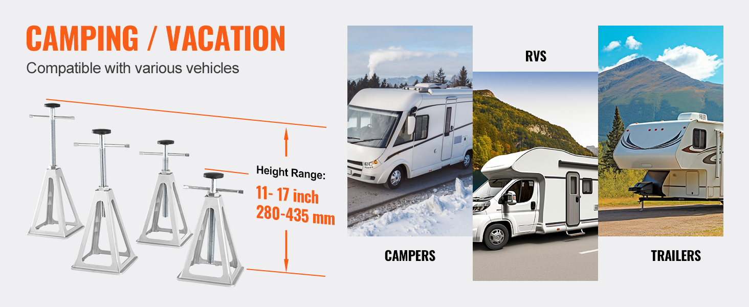 VEVOR RV Stabilizer Jacks, 4 Pack Aluminum RV Leveling