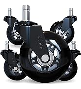 The Office Oasis Original Rollerblade Office Chair Wheels (As Seen On PBS) - Smooth & Quiet Caste...