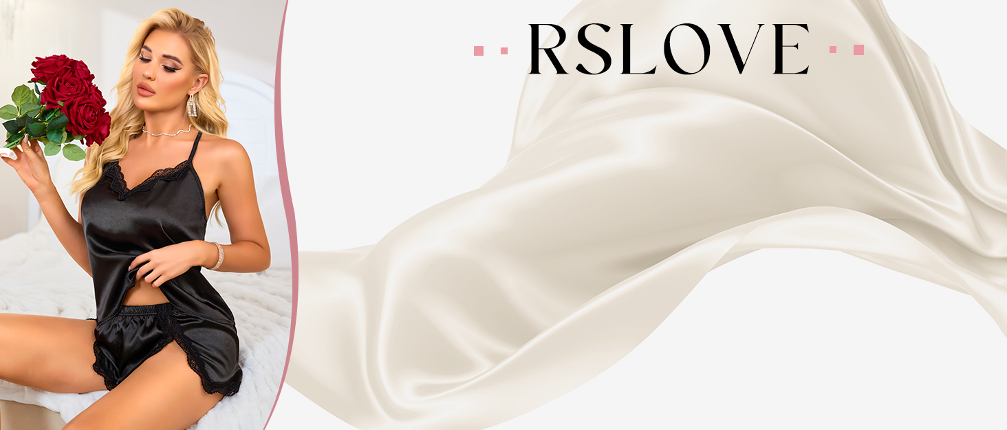 sexy satin pyjama set for women