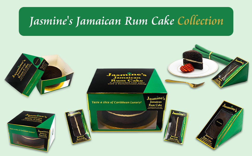 Jasmine's Jamaican Rum Cake 8 Inch Round Uncreamed Luxury Caribbean