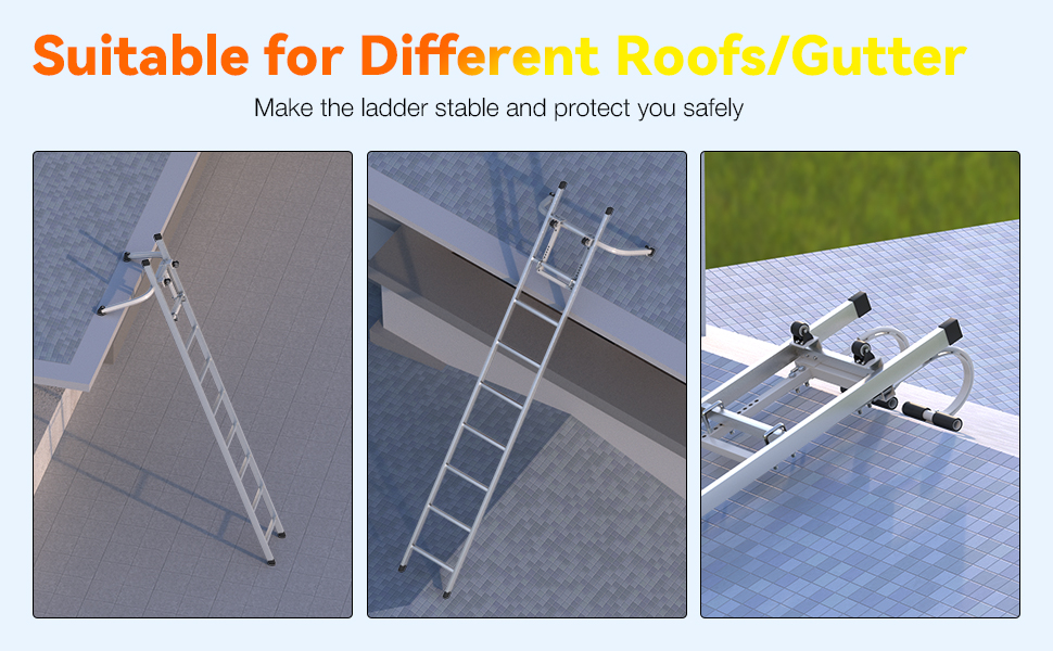 Ladder Stabilizer, Toovem Roof Ladder Hook Accessory for Roof Gutter