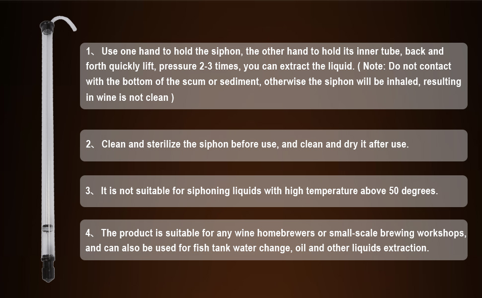 Alvinlite Wine Brewing Siphon, Regular Siphoning Kit Siphon Racking Cane for Beer