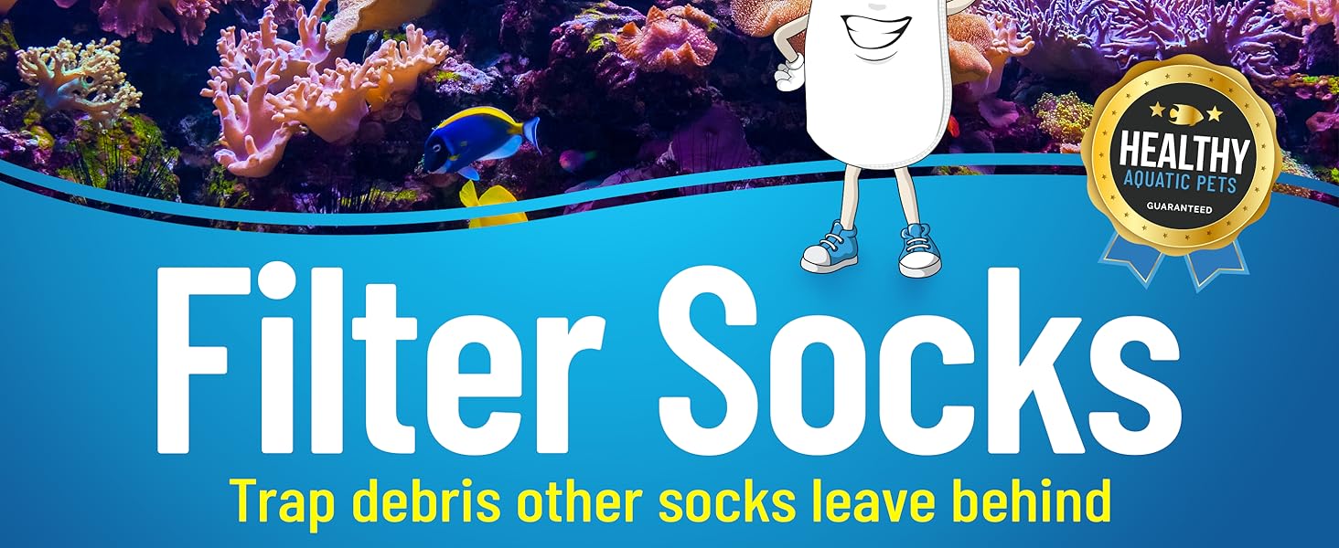 Aquatic Experts 7 Inch Filter Sock 100 Micron Felt Filter Sock, Filter Socks for