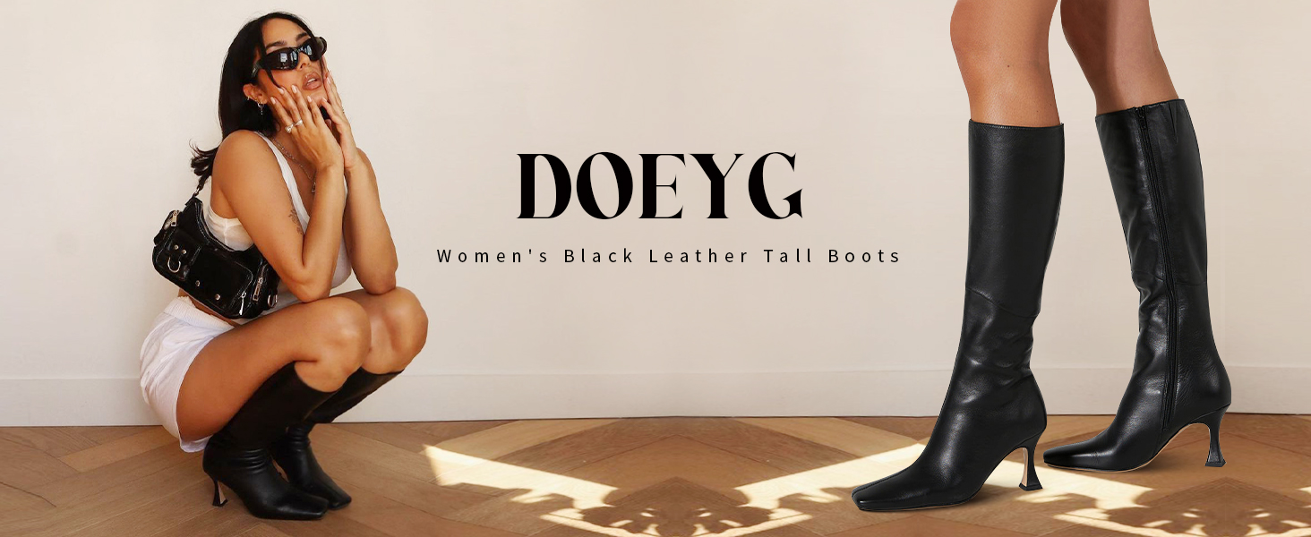 black knee high boots